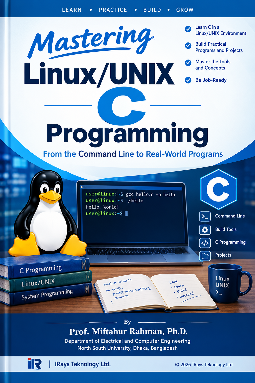 Book cover: Mastering Linux/UNIX C Programming